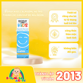 Bioray Kids Calm 60ml Hỗ Trợ Thanh Lọc Gan Giúp Bé Ngủ Ngon 12M+ | Babymall & Care