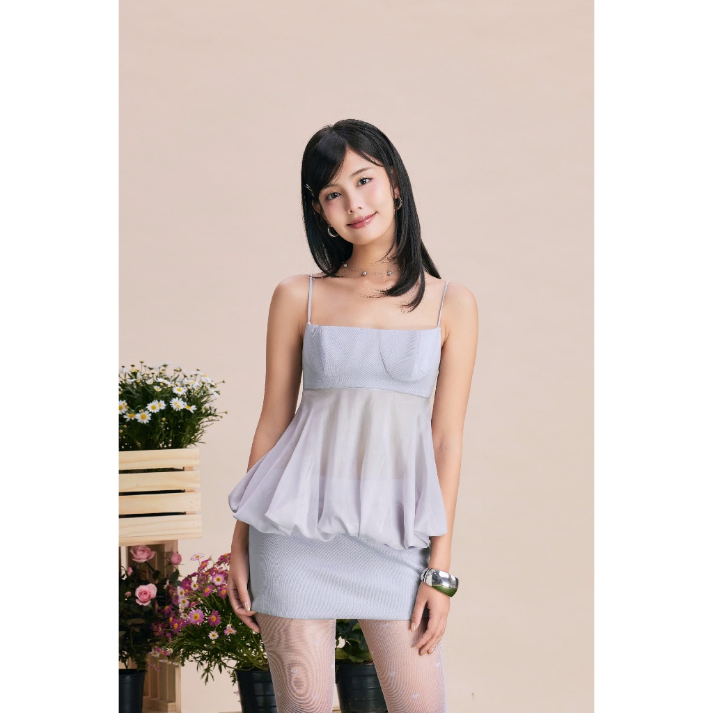 Đầm Nữ Serend Ống Bí Phồng Thắt Nơ Sau SECODEE