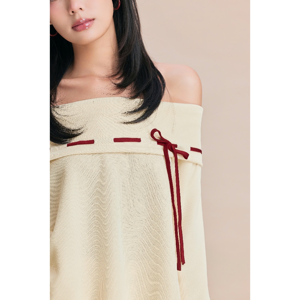 (Bán lẻ) Set Bộ Nữ Jiemia Áo Kiểu Tay Dài Kèm Quần Ngắn SECODEE