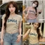 Áo Thun Dáng Croptop Ôm Boddy SMILE Phối Dây Rút Hông Sexy Siêu Tôn Dáng Mặc ở Nhà, Đi Chơi Cực Xinh