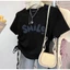 Áo Thun Dáng Croptop Ôm Boddy SMILE Phối Dây Rút Hông Sexy Siêu Tôn Dáng Mặc ở Nhà, Đi Chơi Cực Xinh