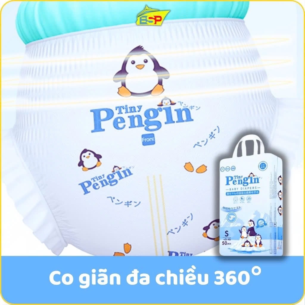 (XẢ KHO) Bỉm/Tã Quần Tiny Pengin Dành Cho Trẻ Em size M/L/XL/2XL/3XL/4XL/5XL Túi 50 miếng - 23HShopPremium