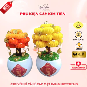 Charm Thỏi Vàng, Charm Đồng Tiền, Hạt Gạo, Viên Vàng KL Dùng Trang Trí Cây Kim Tiền, Trang trí Tết