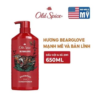 Dầu Gội Xả 2in1 Old Spice 650ml – Hương Nước Hoa Nam Giới Thơm Lâu, Giúp Tóc Mềm Mượt