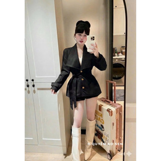 ÁO VEST DA LỘN KHUY KÈM ĐAI HOT HIT