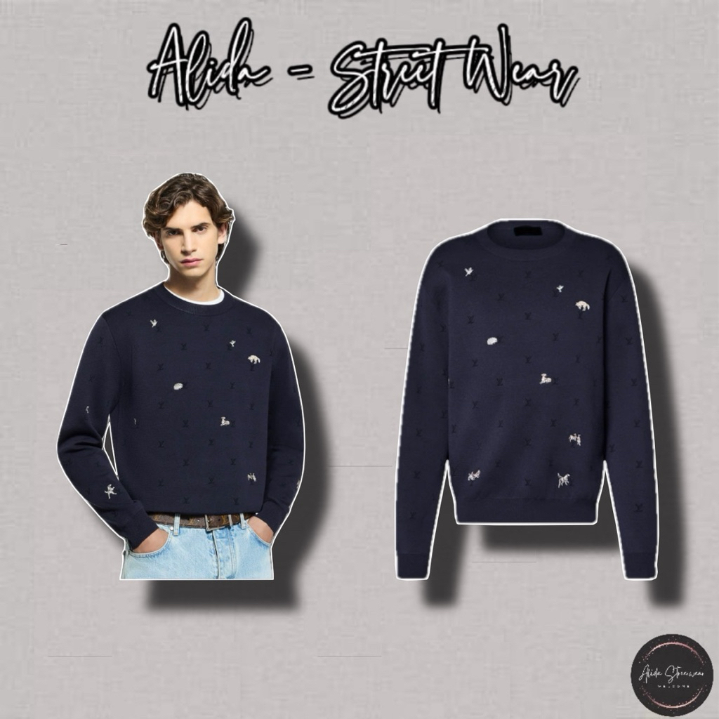 ⚡️[Hight Quality] Áo Len Cố Tròn Nam Nữ \/ Sweaters - Điểm Nhấn Thêu Nổi Hoạt Họa Cao Cấp Loại 1