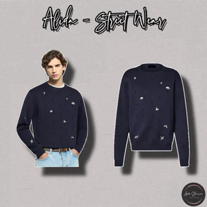 ⚡️[Hight Quality] Áo Len Cố Tròn Nam Nữ \/ Sweaters - Điểm Nhấn Thêu Nổi Hoạt Họa Cao Cấp Loại 1