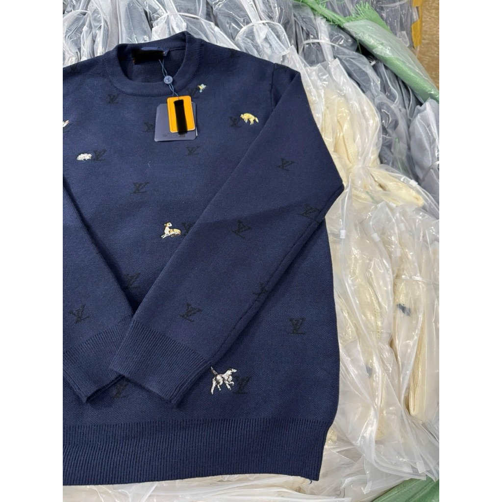 ⚡️[Hight Quality] Áo Len Cố Tròn Nam Nữ \/ Sweaters - Điểm Nhấn Thêu Nổi Hoạt Họa Cao Cấp Loại 1