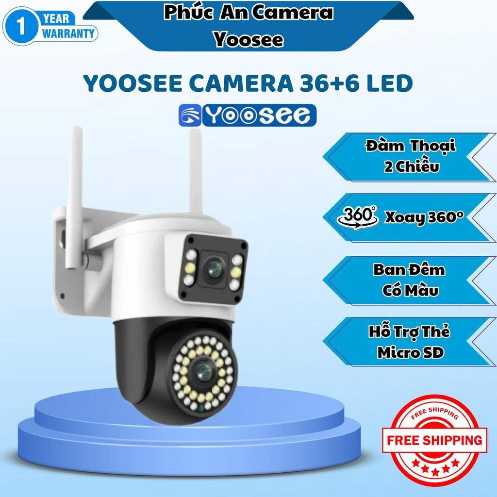 [ YOOSEE ] Camera Yoosee 2 Mắt Q42D An Ninh Ngoài Trời Đàm Thoại 2 ...