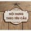 bảng gỗ treo trang trí khắc cắt nội dung theo yêu cầu, biển hiệu tên shop, bảng chụp hình sản phẩm màu nâu kem