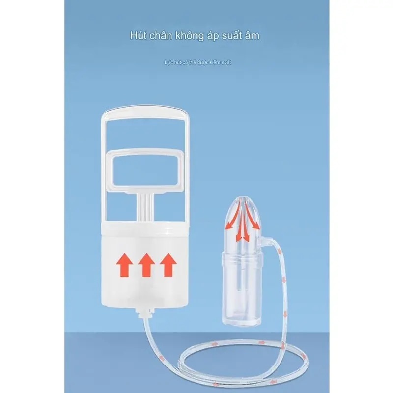 Dụng Cụ Hút Mũi Cho Bé Cầm Tay Đầu Silicone Siêu Mềm, Máy Hút Mũi Thủ Công Chống Trào Ngược