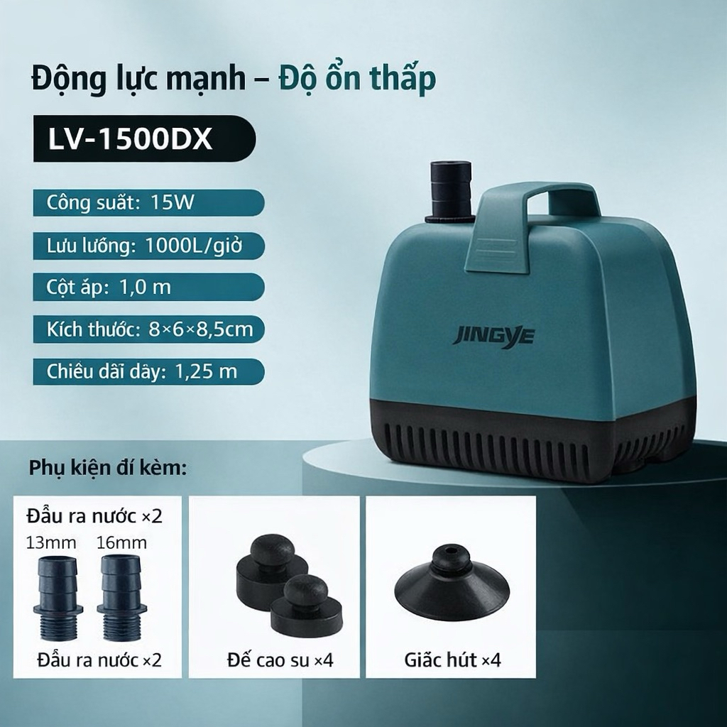 Máy Bơm Chìm Hút Đáy Hồ Cá LV-1000DX/LV-1500DX/LV-2000DX, Bảo Hành 6 Tháng Lỗi 1 Đổi 1