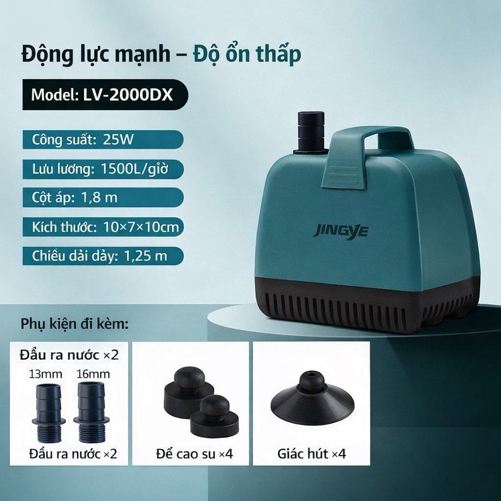 Máy Bơm Chìm Hút Đáy Hồ Cá LV-1000DX/LV-1500DX/LV-2000DX, Bảo Hành 6 Tháng Lỗi 1 Đổi 1