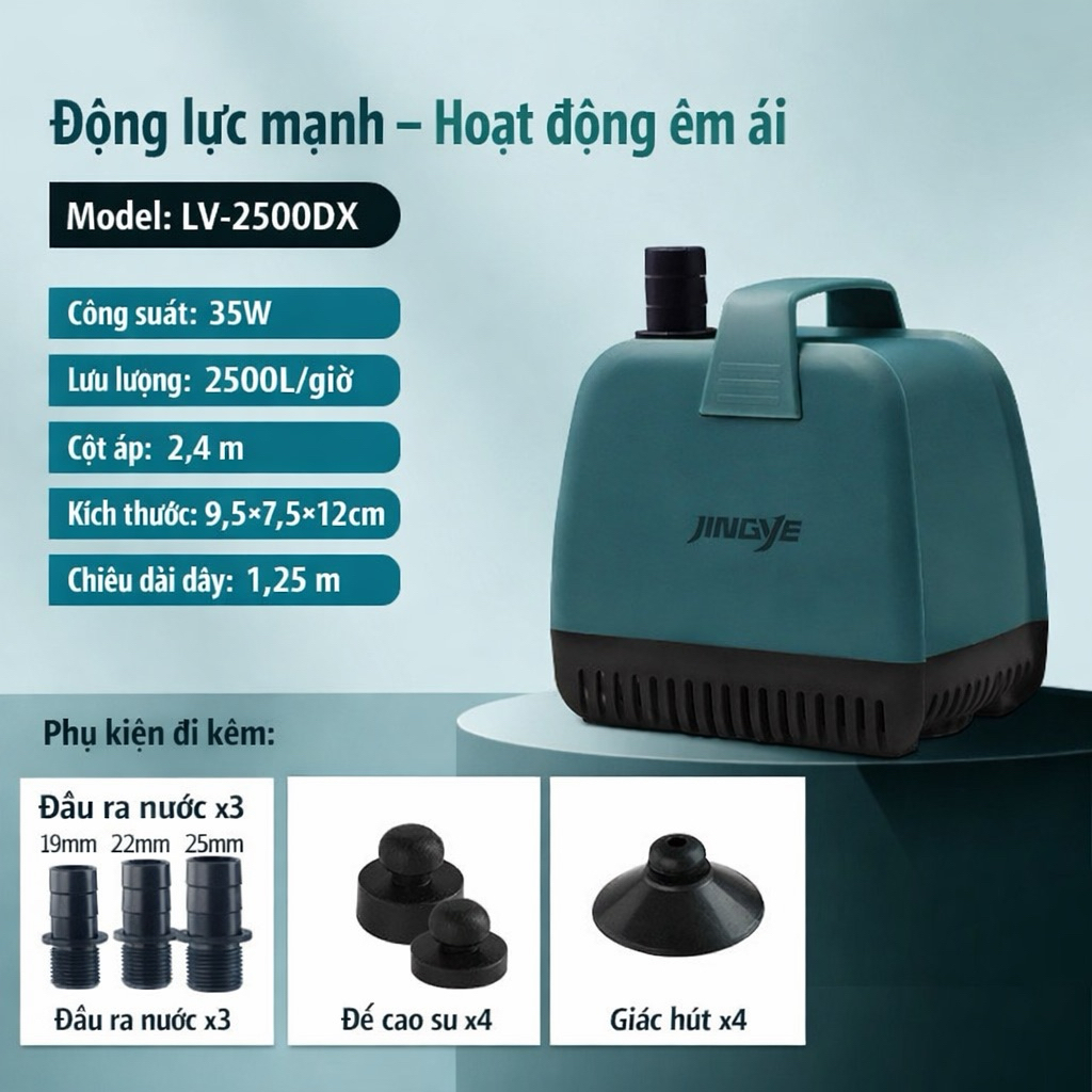 Máy Bơm Chìm Hút Đáy Hồ Cá LV-1000DX/LV-1500DX/LV-2000DX, Bảo Hành 6 Tháng Lỗi 1 Đổi 1