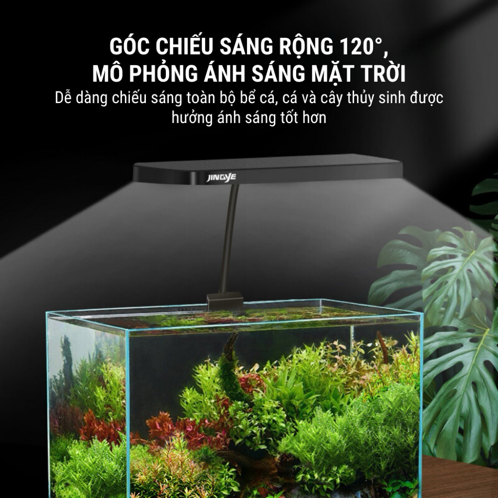 Đèn LED JINGYE JY-S3 Plus+ – Ánh Sáng Tự Nhiên Cho Bể Cá Sinh Động, Bảo Hành 6 Tháng Lỗi 1 Đổi 1