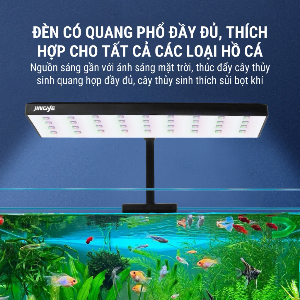 Đèn LED JINGYE JY-S3 Plus+ – Ánh Sáng Tự Nhiên Cho Bể Cá Sinh Động, Bảo Hành 6 Tháng Lỗi 1 Đổi 1