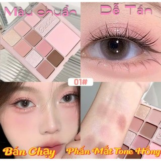 Phấn Mắt 12 Ô ErshiQi Phấn Má Màu Đất Cô Gái Ngọt Ngào, Mềm Mịn, Chống Nước