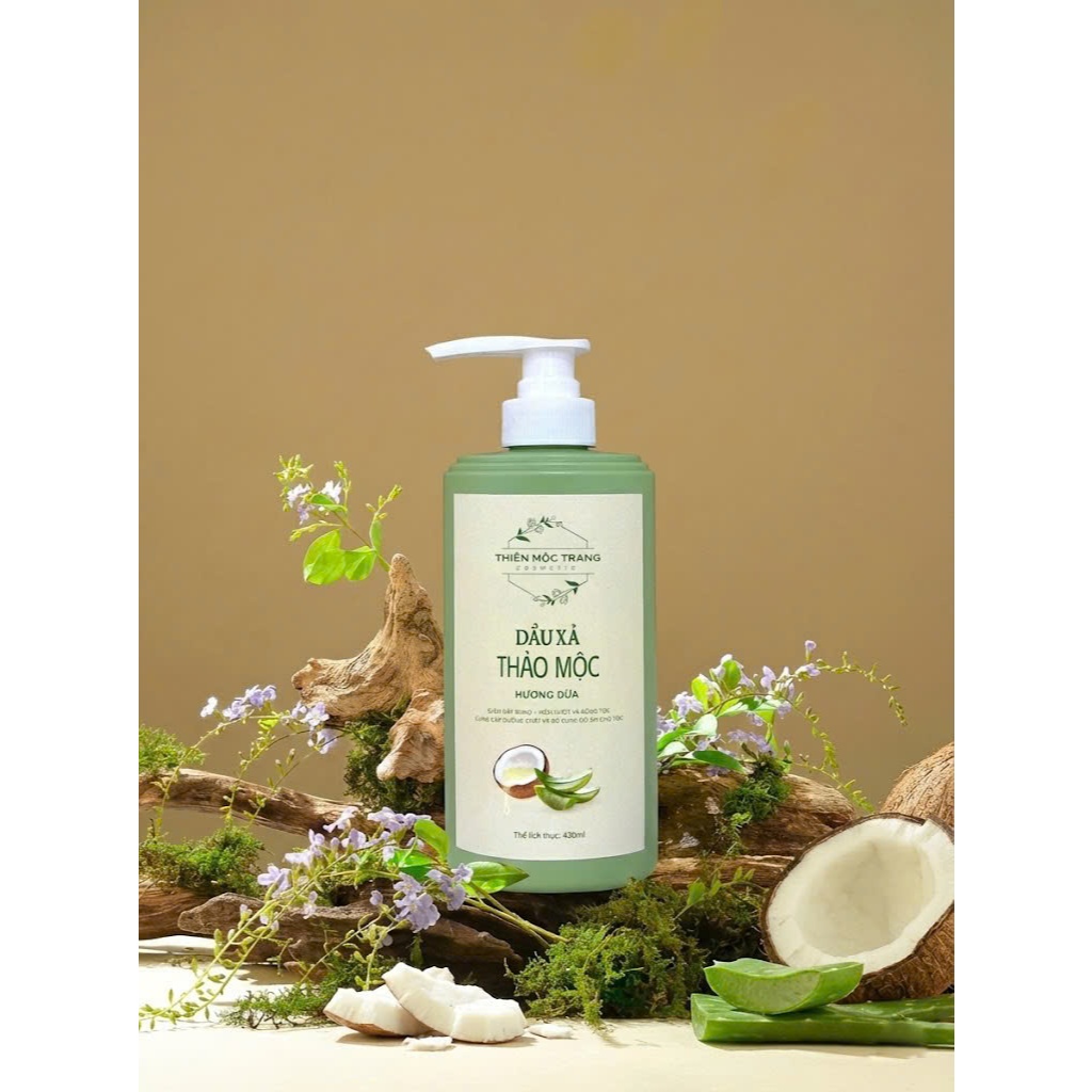 Dầu Xả Thảo Mộc Hương Dừa Mộc Dưỡng Nhiên – Dưỡng Ẩm Sâu, Gỡ Rối, Tóc Mềm Mượt Không Bết, Phục Hồi Tóc Khô Xơ
