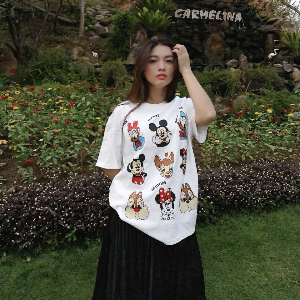 Áo Thun Mirage Hoạt Hình Màu Trắng Chất 100% Cotton Mềm Mịn Thoáng Mát.