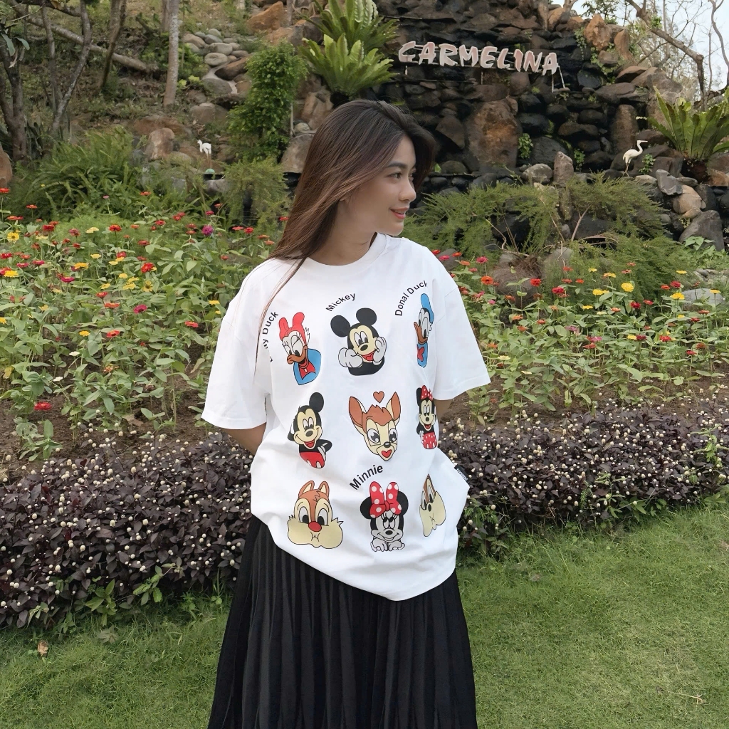 Áo Thun Mirage Hoạt Hình Màu Trắng Chất 100% Cotton Mềm Mịn Thoáng Mát.
