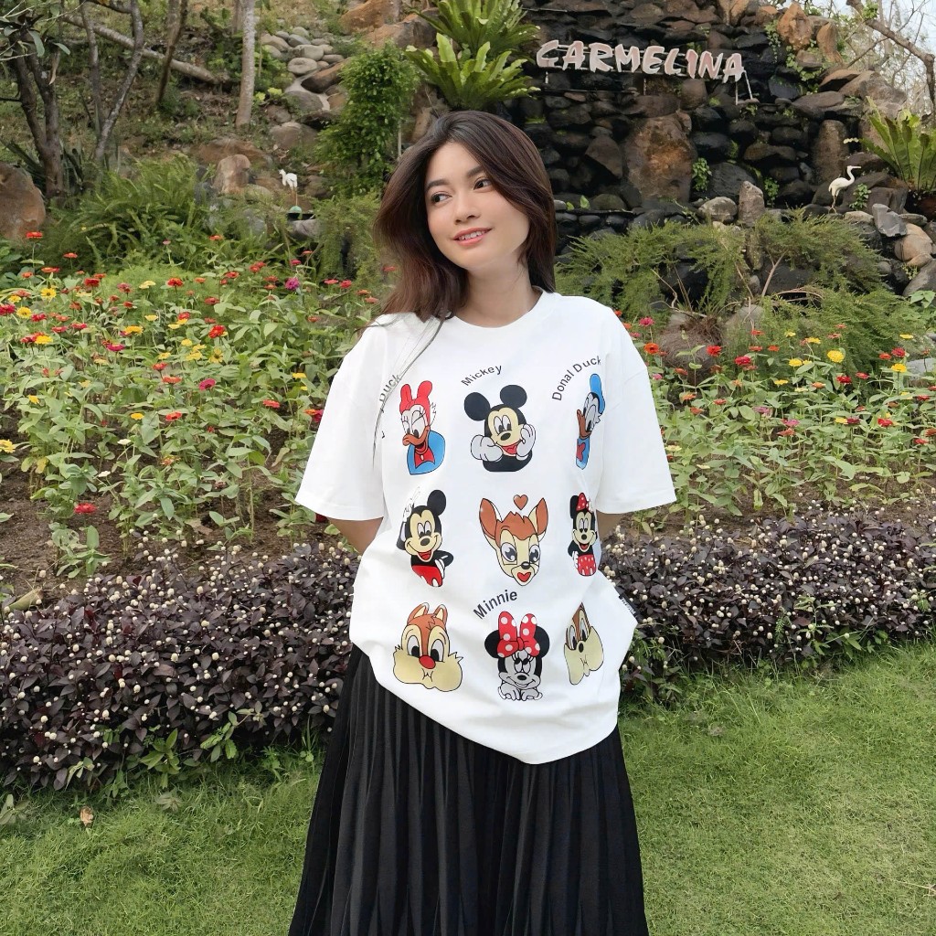 Áo Thun Mirage Hoạt Hình Màu Trắng Chất 100% Cotton Mềm Mịn Thoáng Mát.