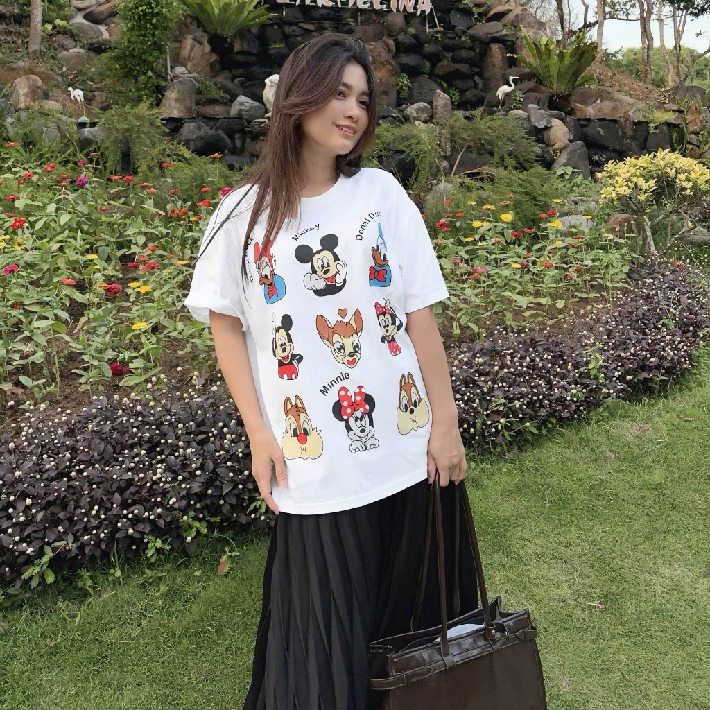 Áo Thun Mirage Hoạt Hình Màu Trắng Chất 100% Cotton Mềm Mịn Thoáng Mát.