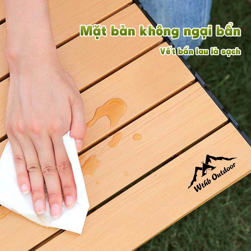 WTHB Outdoor Bàn gấp gọn camping, Siêu bền & Chịu nhiệt & Kháng ăn mòn - Lý Tưởng cho dã ngoại, cắm trại, câu cá