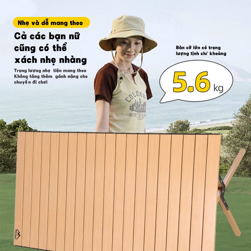 WTHB Outdoor Bàn gấp gọn camping, Siêu bền & Chịu nhiệt & Kháng ăn mòn - Lý Tưởng cho dã ngoại, cắm trại, câu cá