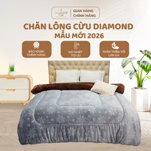 Chăn đông lông cừu đại hàn Diamond Lasante siêu mềm mịn sang trọng siêu rộng 2.1x2m4