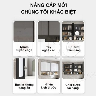 NIDO Tủ treo tường hợp kim nhôm siêu mỏng 120x30x80cm Thiết kế hiện đại dễ lắp đặt