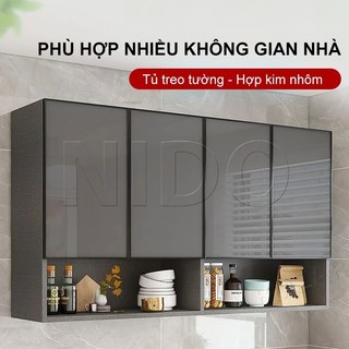 NIDO Tủ treo tường hợp kim nhôm siêu mỏng 120x30x80cm Thiết kế hiện đại dễ lắp đặt