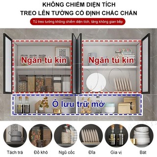 NIDO Tủ treo tường hợp kim nhôm siêu mỏng 120x30x80cm Thiết kế hiện đại dễ lắp đặt