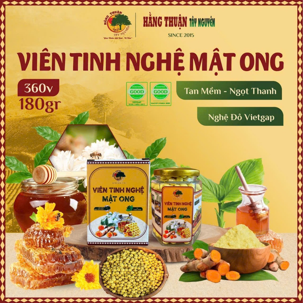 Viên Tinh Nghệ Mật Ong Hằng Thuận Tây Nguyên