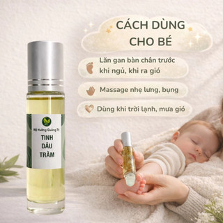 Combo 2 Lọ Tinh dầu tràm N G uyên Ch ất Mệ Hường QT nhà nấu cho bé chai lăn bi 10ml