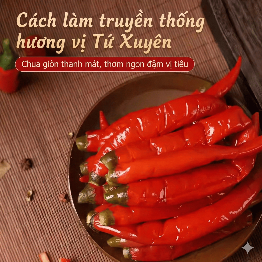 Ớt Đỏ Ngâm Chua Cay Tứ Xuyên Hũ 800g - Gia Vị Nấu Cá Hấp, Xào Thịt, Chân Gà Cay Chuẩn Hàng Nội Địa Trung Luka Food