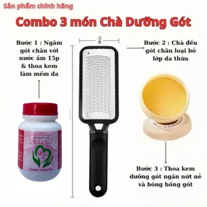 Combo 3 Món Chà Gót Chân 3 Inox Chuyên Dụng Cho Chị Em Làm Tại Nhà
