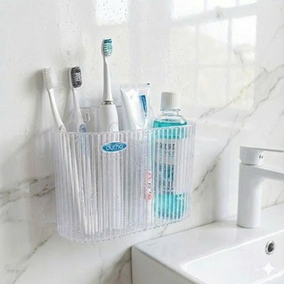 Hộp Đũa Muỗng dán tường trong suốt, kệ đựng bàn chải, kem đánh răng-dutha có lỗ thoát nước vệ sinh T.HD1