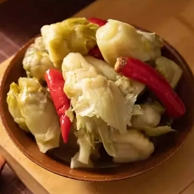 Cải Nhi (Cải Mầm) Ngâm Tứ Xuyên Hũ Lớn 800g - Vị Giòn Tan Chua Cay, Giòn Sần Sật, Chuẩn Nội Địa Luka Food