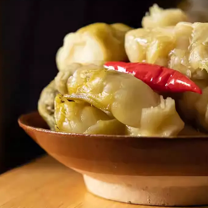 Cải Nhi (Cải Mầm) Ngâm Tứ Xuyên Hũ Lớn 800g - Vị Giòn Tan Chua Cay, Giòn Sần Sật, Chuẩn Nội Địa Luka Food