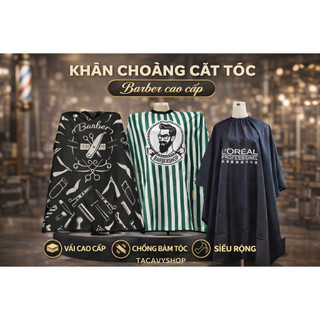 Khăn Choàng Cắt Tóc Barber Cao Cấp – Chống Bám Tóc, Áo Choàng Cắt Tóc Salon Chuyên Nghiệp, Siêu Rộng