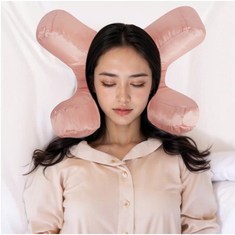 Gối cotton Flawless Face chống nhăn da, sắc hồng san hô dịu nhẹ