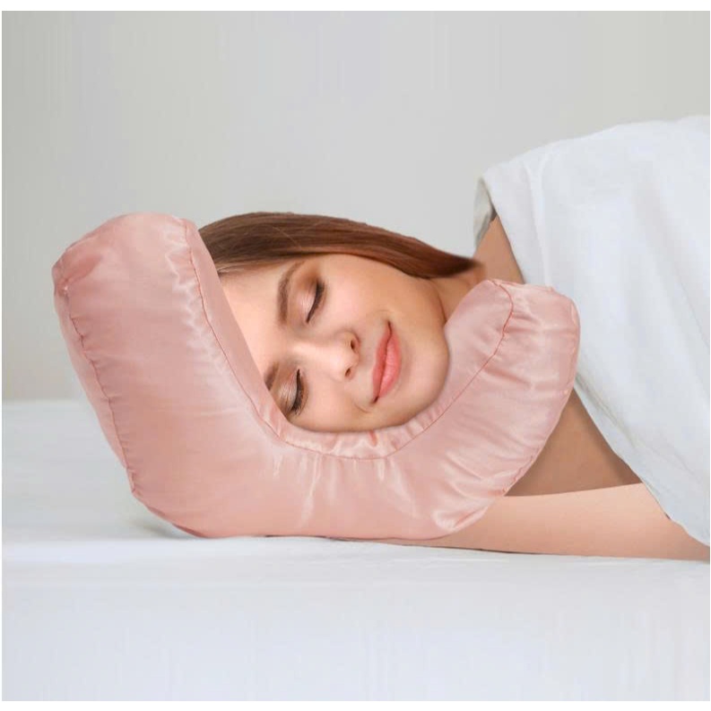 Gối cotton Flawless Face chống nhăn da, sắc hồng san hô dịu nhẹ