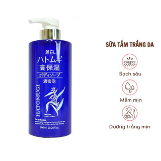 Sữa Tắm Dưỡng Ẩm Trắng Da Hạt Ý Dĩ Hatomugi 600ml