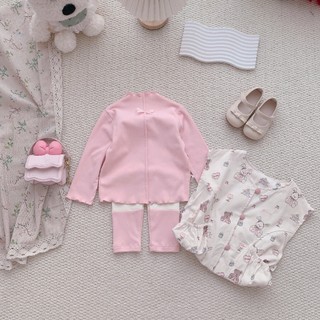 Quần áo trẻ em, Bộ nỉ 3 chi tiết bé gái gile thỏ 9-26kg S2119 Tiểu Yến KID