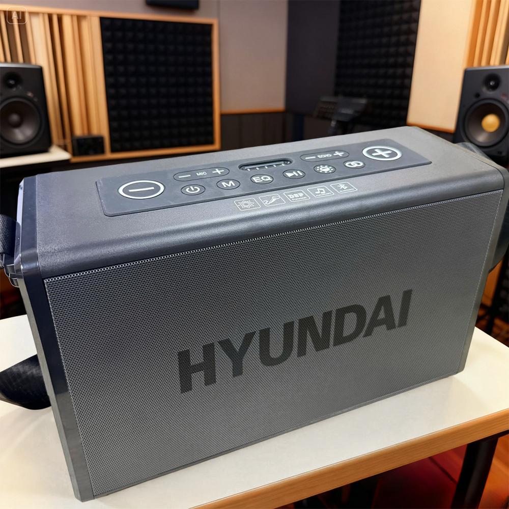 (Bestseller) Loa HYUNDAI Karaoke Xách Tay HD0502, Công Suất 100W Đèn Led RGB ,2 Micro