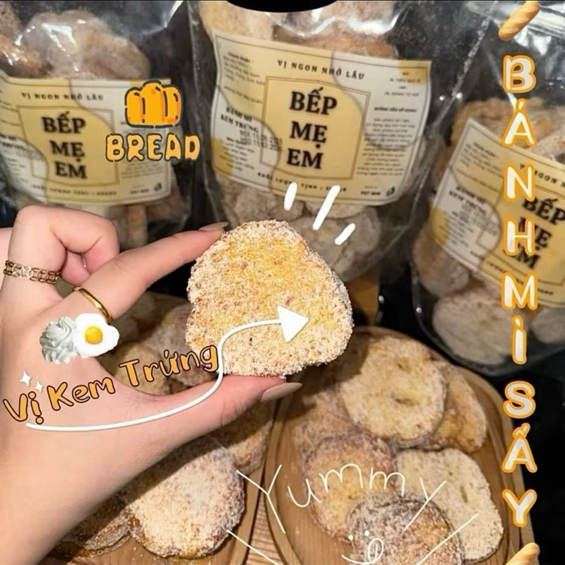 Bánh Mì Kem Trứng - Giòn Rụm / Thơm Ngậy / Đẫm Vị chuẩn vị nhà làm Bếp Mẹ Em sấy giòn