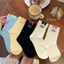 Set 10 đôi tất cổ nơ mix màu