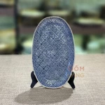 Bộ Bát Đĩa Bát Tràng San Hô Xanh Họa Gấm Trên Men 17 Món Cao Cấp Gốm Làng Không Nhiễm Chì An Toàn Sức Khỏe — ảnh 8