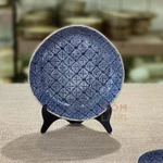 Bộ Bát Đĩa Bát Tràng San Hô Xanh Họa Gấm Trên Men 17 Món Cao Cấp Gốm Làng Không Nhiễm Chì An Toàn Sức Khỏe — ảnh 6