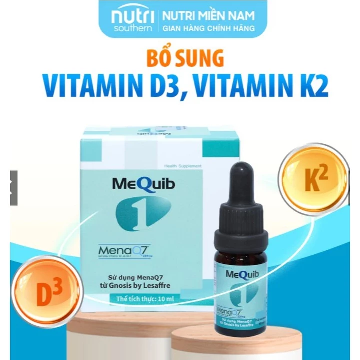 Vitamin D3K2 MEQUIB 1 - Bổ sung vitamin D3 và vitamin K2